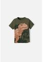 Camiseta De Jurassic Manga Corta Verde Militar Para Niño 2T A 5T 2T de Universal