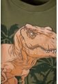Camiseta De Jurassic Manga Corta Verde Militar Para Niño 2T A 5T 2T de Universal
