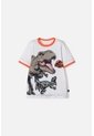 Camiseta De Jurassic World Manga Corta Blanco Para Niño 14 de Universal