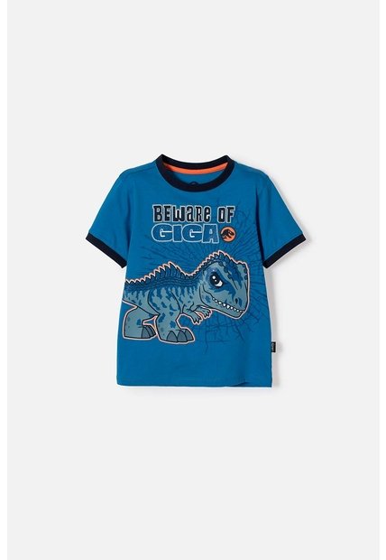 Camiseta De Jurassic World Manga Corta Azul Para Niño 2T A 6T 4T
