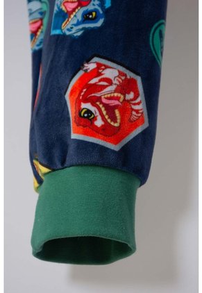 Pijama De Jurassic World Pantalón Largo Multicolor Para Niño 2T A 6T 2T