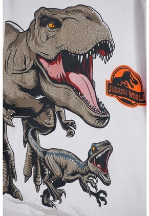 Camiseta De Jurassic World Manga Corta Blanco Para Niño 14