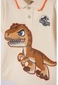 Camiseta Tipo Polo Jurassic World Manga Corta Almendra Para Niño 2T A 6T 2T de Universal