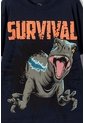 Camiseta De Jurassic World Manga Larga Azul Para Niño 6 de Universal