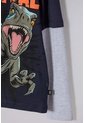 Camiseta De Jurassic World Manga Larga Azul Para Niño 6 de Universal