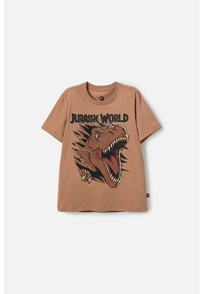 Camiseta De Jurassic World Café Estampada En Frente Para Niño 10