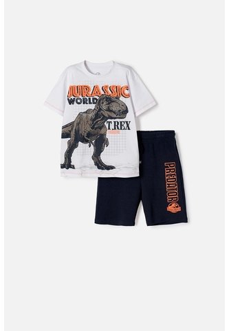 Conjunto De Jurassic World Con Bermuda Multicolor Para Niño 4 Universal