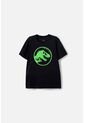 Camiseta De Jurassic World Negra Manga Corta Estampada Para Niño 12 de Universal