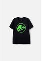 Camiseta De Jurassic World Negra Manga Corta Estampada Para Niño 8 de Universal