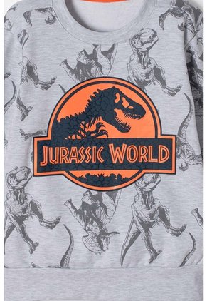 Conjunto De Jurassic World Con Jogger Gris Para Niño 10