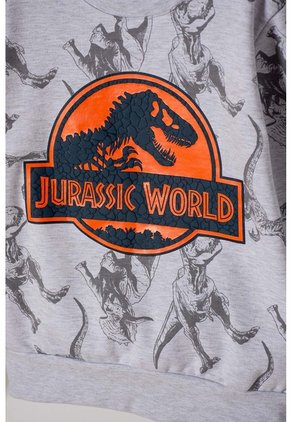 Conjunto De Jurassic World Con Jogger Gris Para Niño 10