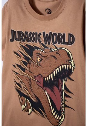 Camiseta De Jurassic World Café Estampada En Frente Para Niño 4