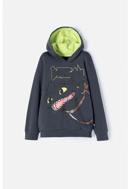 Buzo Cómo Entrenar A Tu Dragón Gris Y Verde Con Capucha Para Niño 8