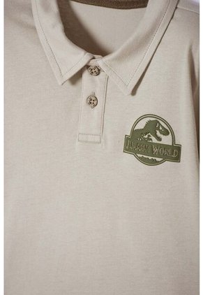Camiseta Tipo Polo De Jurassic World Verde Para Niño 8