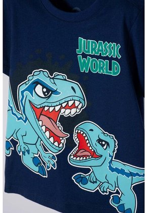 Conjunto De Jurassic World Pantalón Corto Multicolor Para Niño 2T A 6T 4T