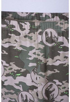 Pijama De Jurassic World Verde De Camiseta Manga Corta Para Niño 12