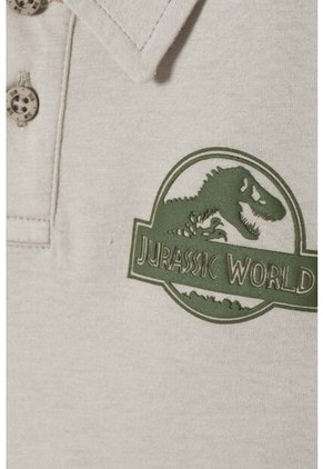 Camiseta Tipo Polo De Jurassic World Verde Para Niño 10