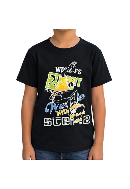 CAMISETA UNPLUGGEED NIÑO 77052 NEGRO Talla 14