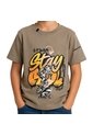 CAMISETA UNPLUGGEED NIÑO 77058 CAQUI Talla 6 de Unpluggeed