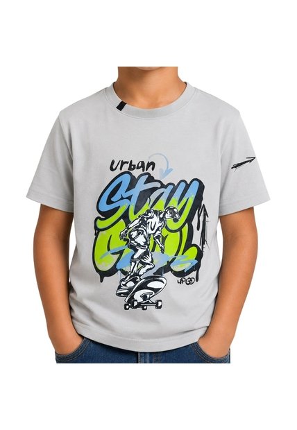CAMISETA UNPLUGGEED NIÑO 77058 GRIS CLARO Talla 6