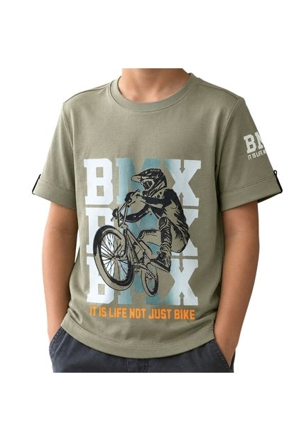 CAMISETA UNPLUGGEED NIÑO 77057 VERDE OLIVA Talla 10