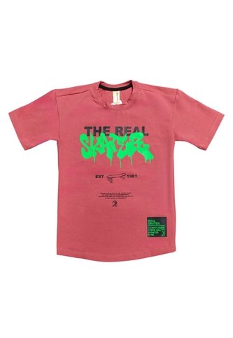CAMISETA UNPLUGGEED NIÑO 77050 GUAYABA Talla 14 Unpluggeed