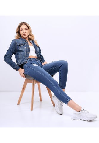 Jean Slim Para Mujer Con Rotos Unser Unser