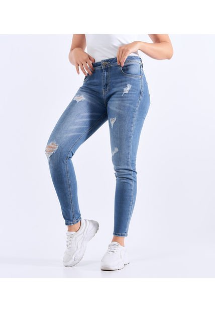 Jean Skinny Para Mujer Tiro Alto Unser