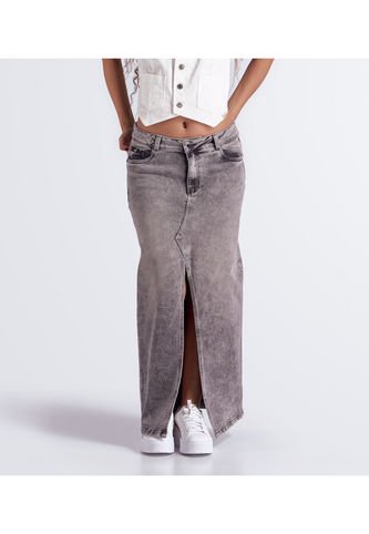 Falda Larga Linea A Con Proceso Y Bolsillos Unser Unser