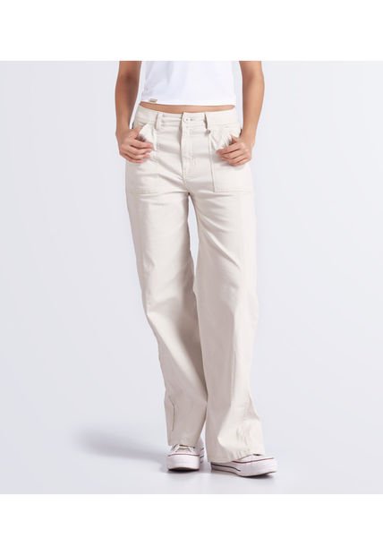 Pantalon Para Mujer Tiro Alto Con Bolsillos Unser