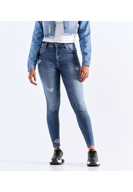 Jean Para Mujer Con Proceso Medio Y Rotos Unser