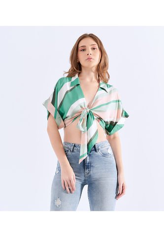 Blusa Para Mujer Corta Para Anudar Unser Unser