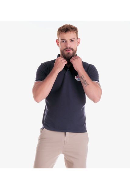 Polo Slim Bordado Para Hombre Unser