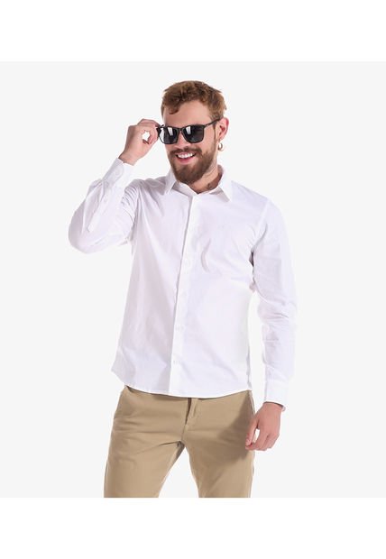 Camisa Unicolor Sin Bolsillos Para Hombre Unser