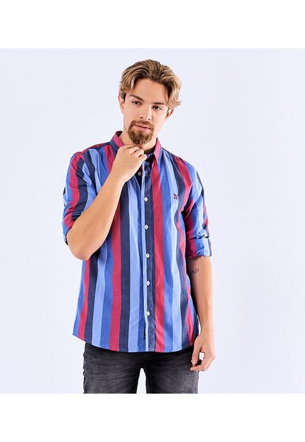 Camisa Slim A Rayas Para Hombre Unser