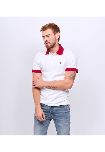 Polo Para Hombre Molderia Slim Unicolor Con Bordado Unser