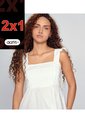 Blusa Unicolor En Tiras Con Alforzas Unser de Unser