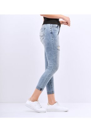 Jean Para Mujer Con Proceso Claro Y Rotos Unser