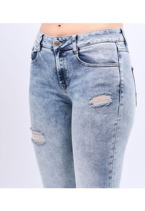 Jean Para Mujer Con Proceso Claro Y Rotos Unser