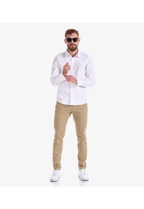 Camisa Unicolor Sin Bolsillos Para Hombre Unser