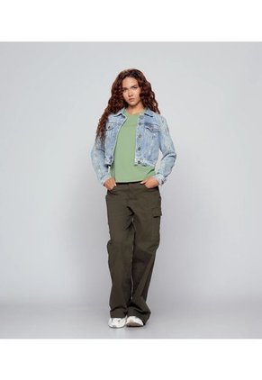 Pantalon Tipo Cargo Con Bolsillos Para Mujer Unser