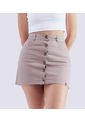 Falda Para Mujer Corta En Drill Y Botonera Unser de Unser