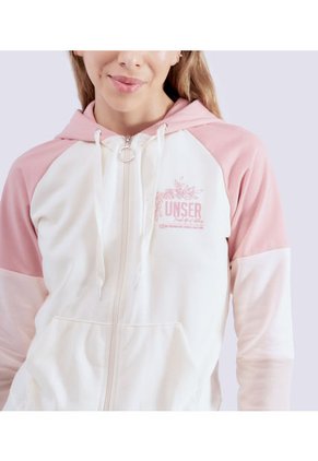 Buzo Para Mujer Combinado Con Capota Y Cremallera Unser