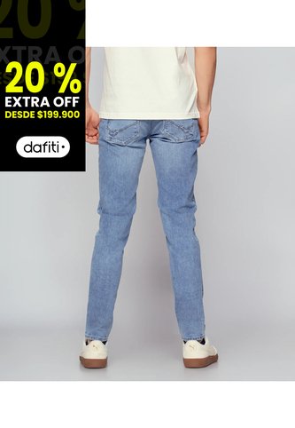Jean Para Hombre Con Proceso Claro Unser Unser