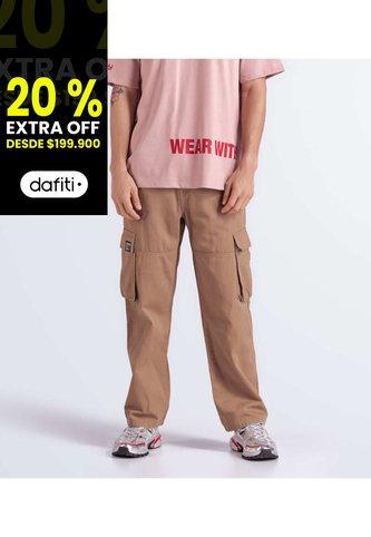 Pantalon Para Hombre Tipo Cargo Unicolor Unser Unser