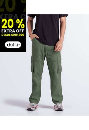 Pantalon Para Hombre Tipo Cargo Unicolor Unser