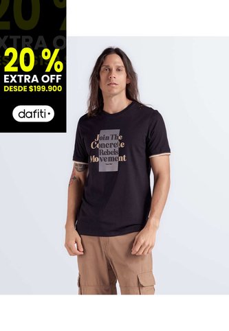 Camiseta Unicolor Estampada Unser Unser