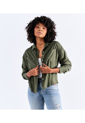 Camisa En Lino Para Mujer Oversize Unser