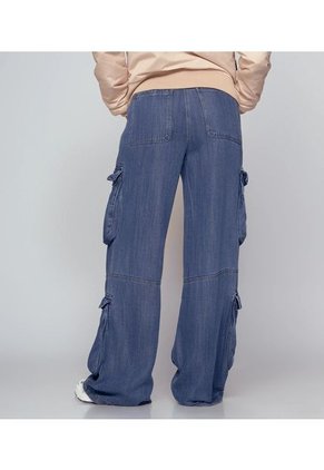 Jean Cargo Con Proceso Para Mujer Unser