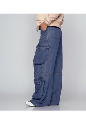 Jean Cargo Con Proceso Para Mujer Unser